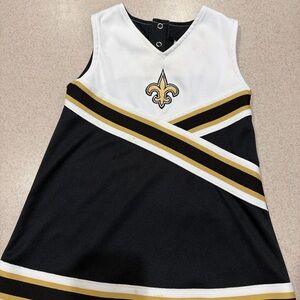 New Orleans Saints Black and White Dress with Gold Accents
